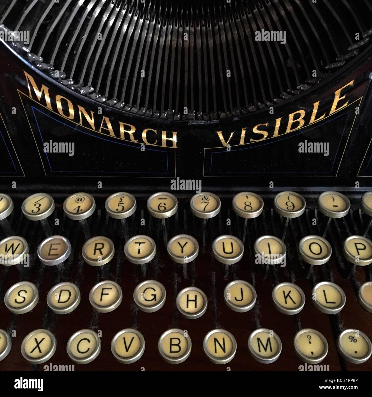 Monarch sichtbar vintage Schreibmaschine Stockfoto