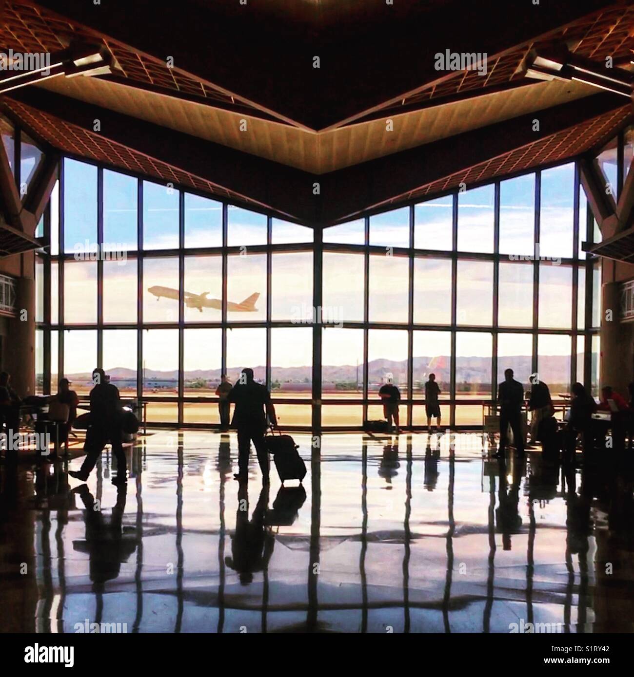 Flughafen Aktion Stockfoto