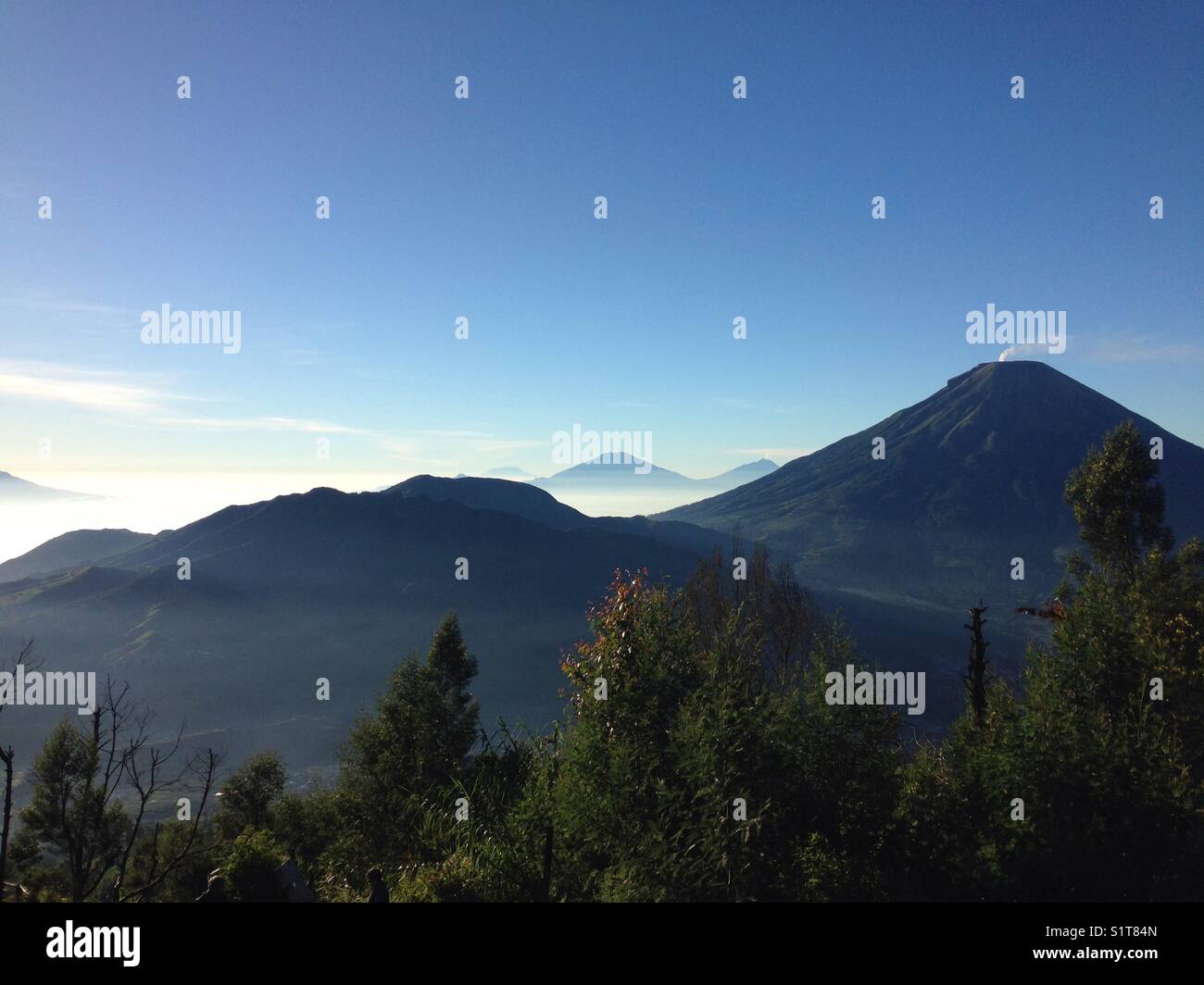 Berg Dieng, wonosobo, Indonesien Stockfoto