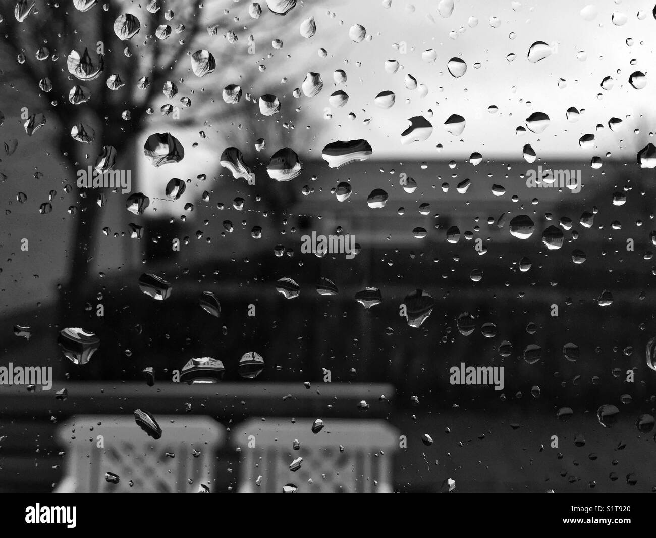 Ein grauer Regentag Stockfoto
