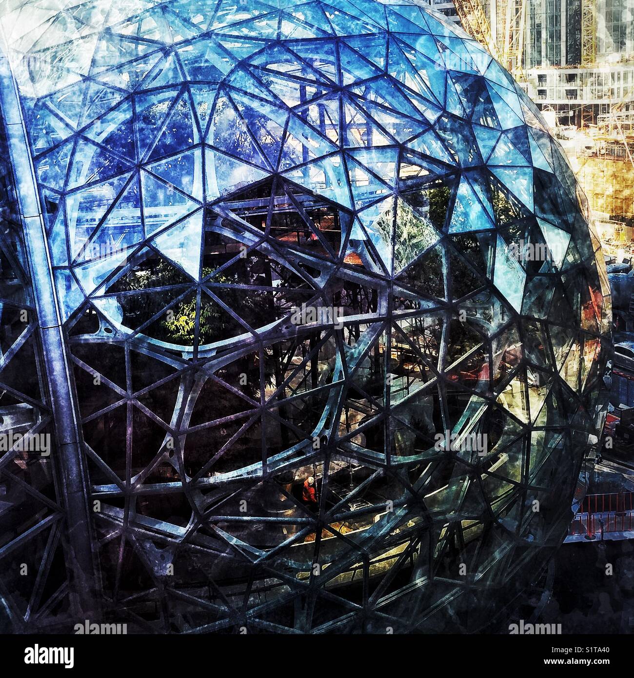 Biosphäre Dome in Seattle Amazon Hauptsitz Stockfoto