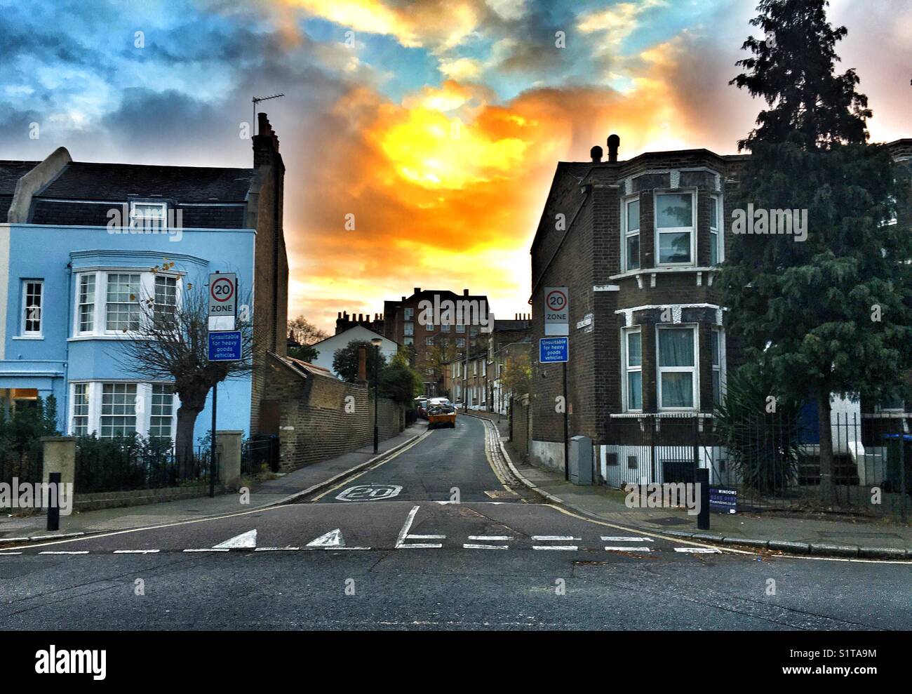 Greenwich street Stockfoto
