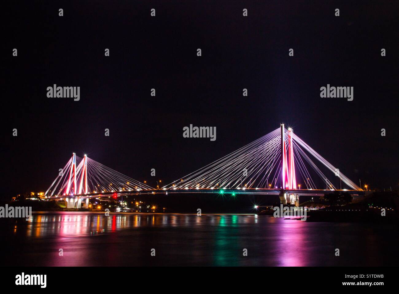 Shining jindo Brücke, dieses Foto wurde Jindo, Südkorea genommen Stockfoto