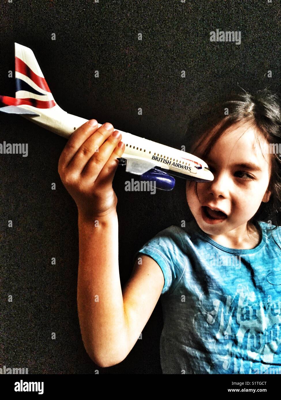 British Airways jüngste Pilot Stockfoto