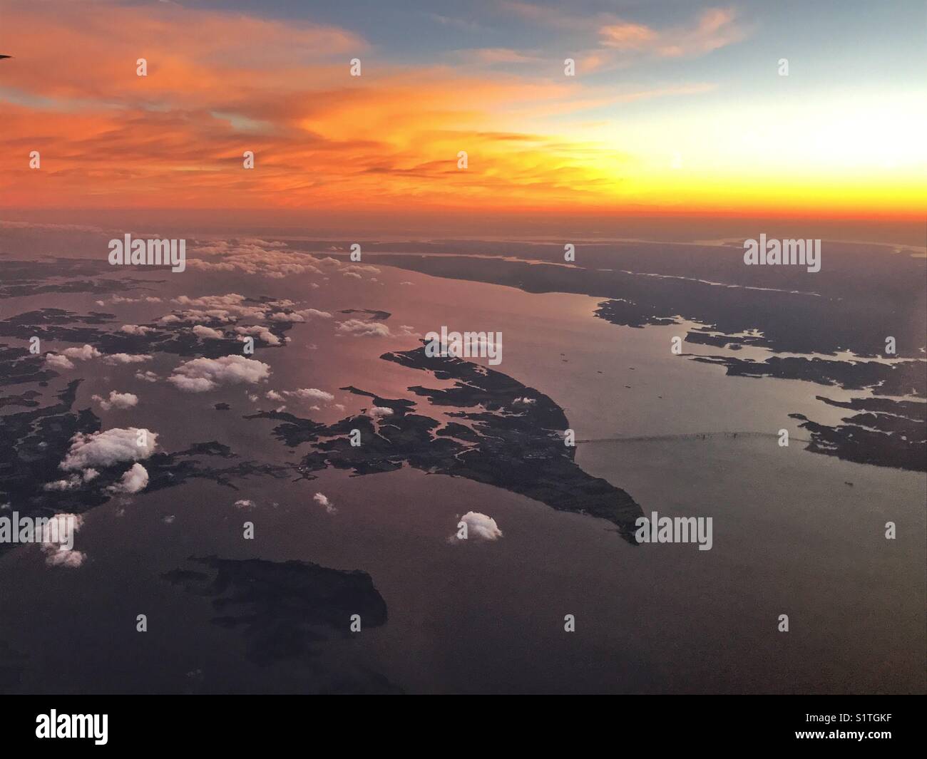 Sonnenuntergang über Maryland, USA Stockfoto