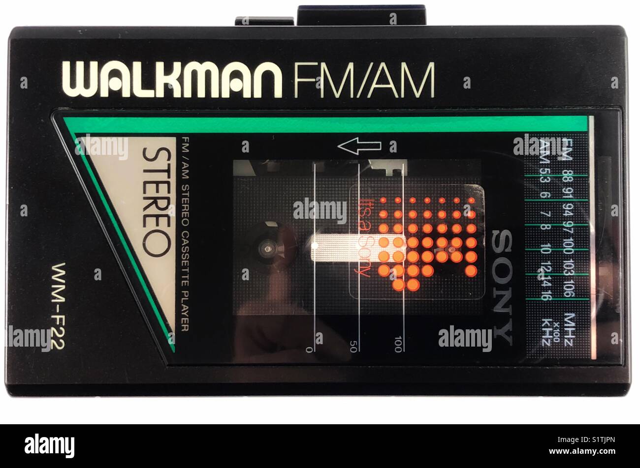 Classic Sony 1980s Kassettenrecorder radio Walkman® persönliche Stereo System. Stockfoto