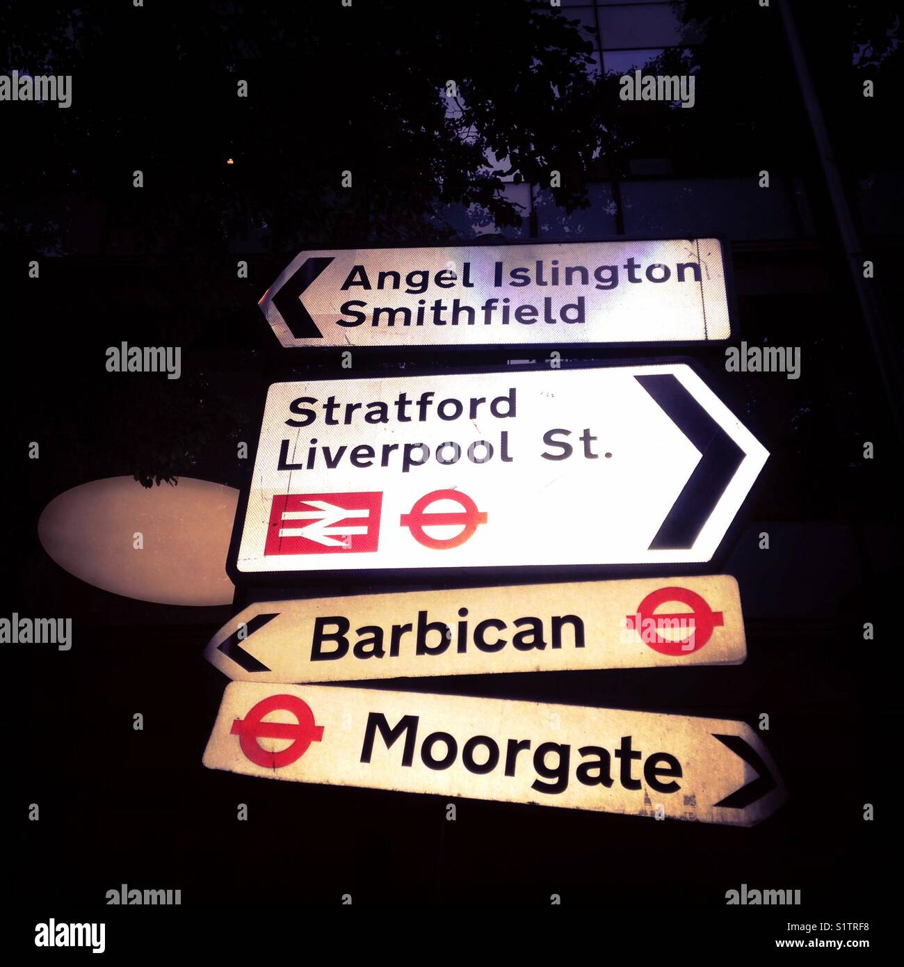 London Straße Zeichen Stockfoto