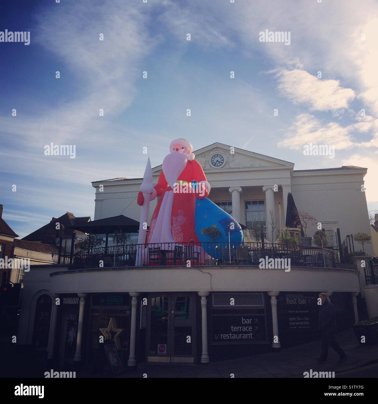 Vater Weihnachten in Bishops Stortford Stockfoto