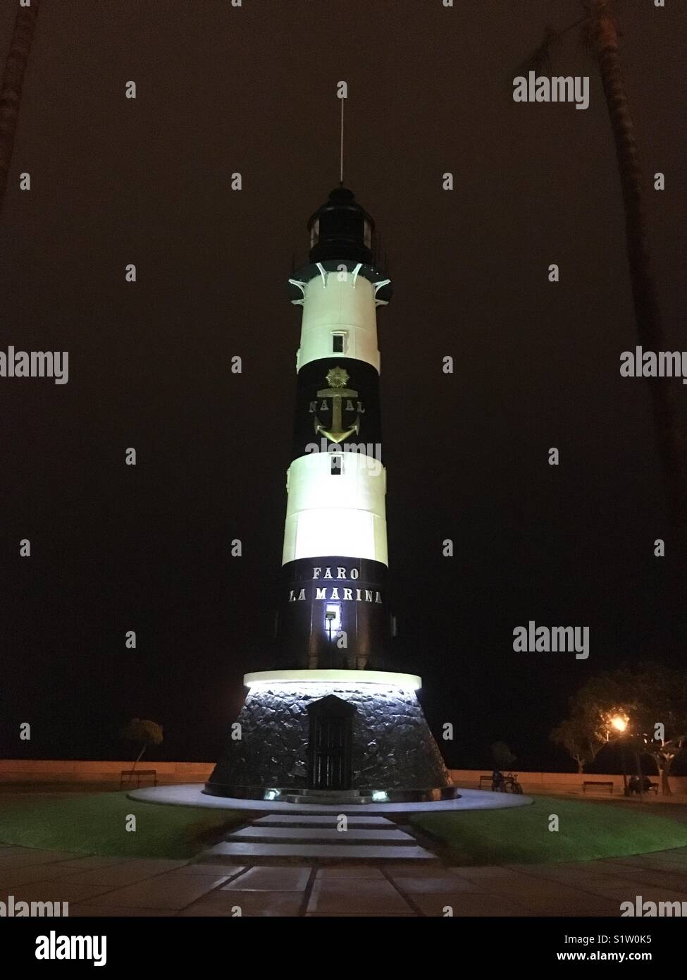 Faro la Marina in Lima, Peru Stockfoto