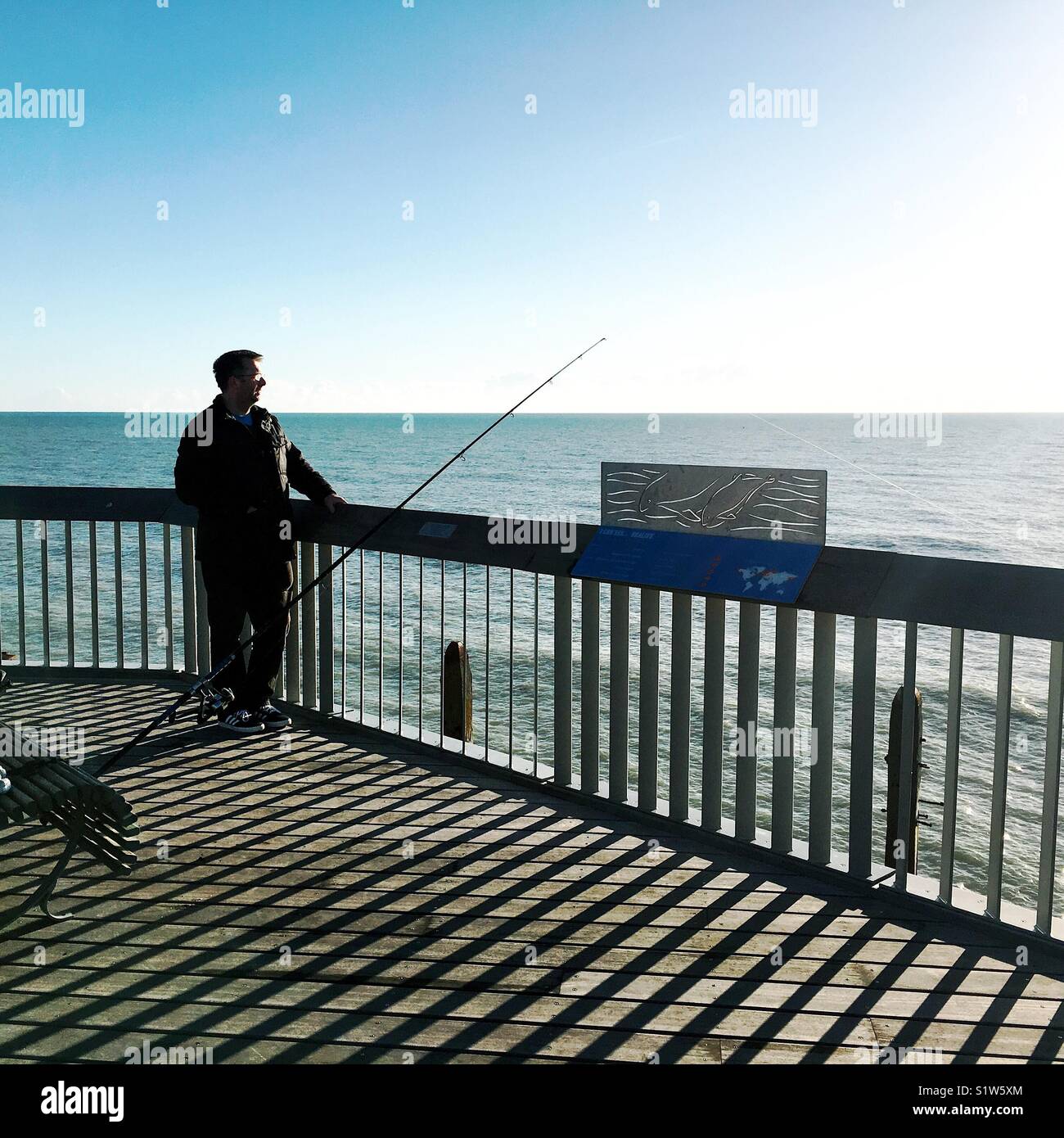 Hastings Fischer im Winter Stockfoto