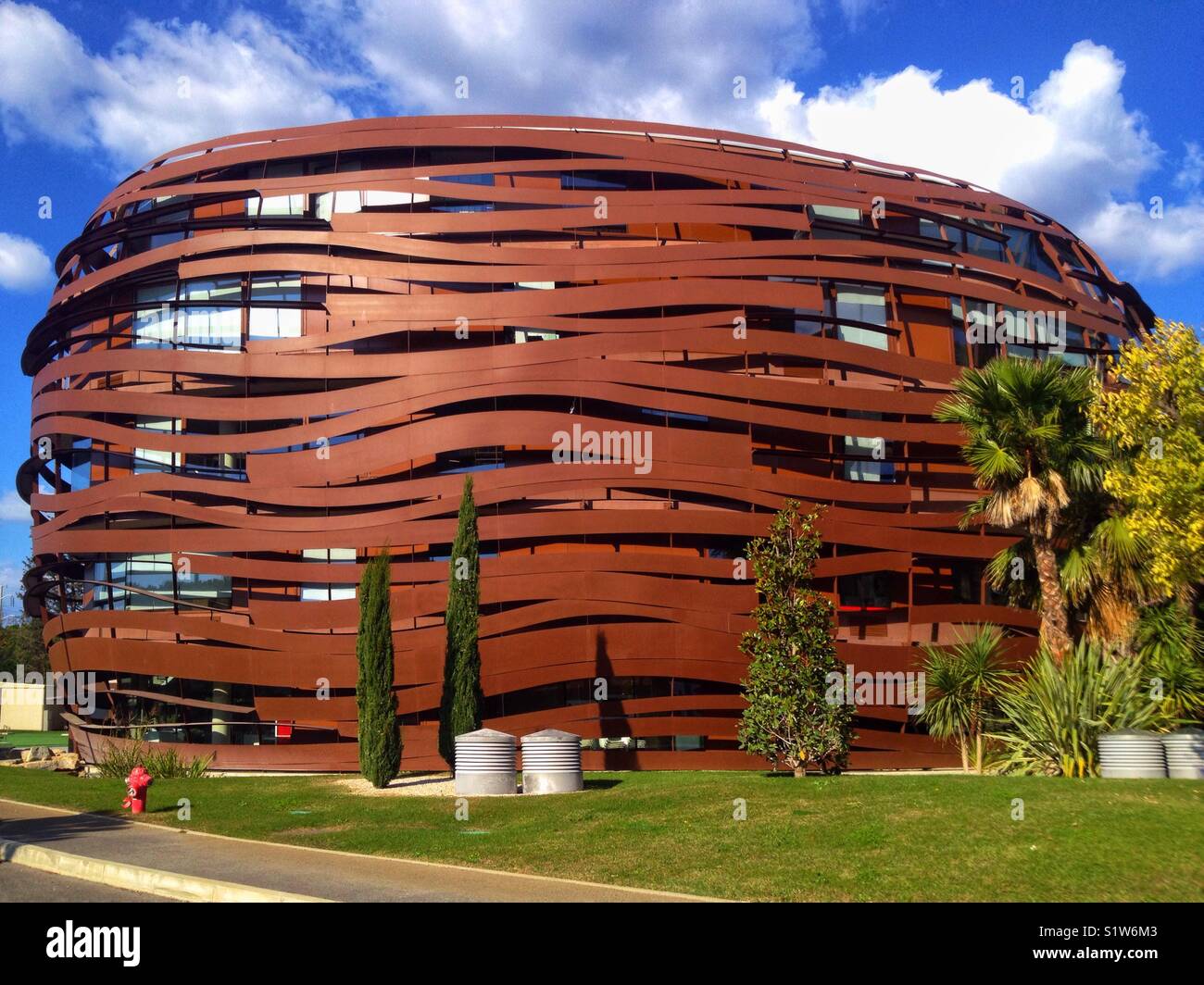 Gebäude Le Galet, moderne Architektur, Montpellier, Frankreich Stockfoto