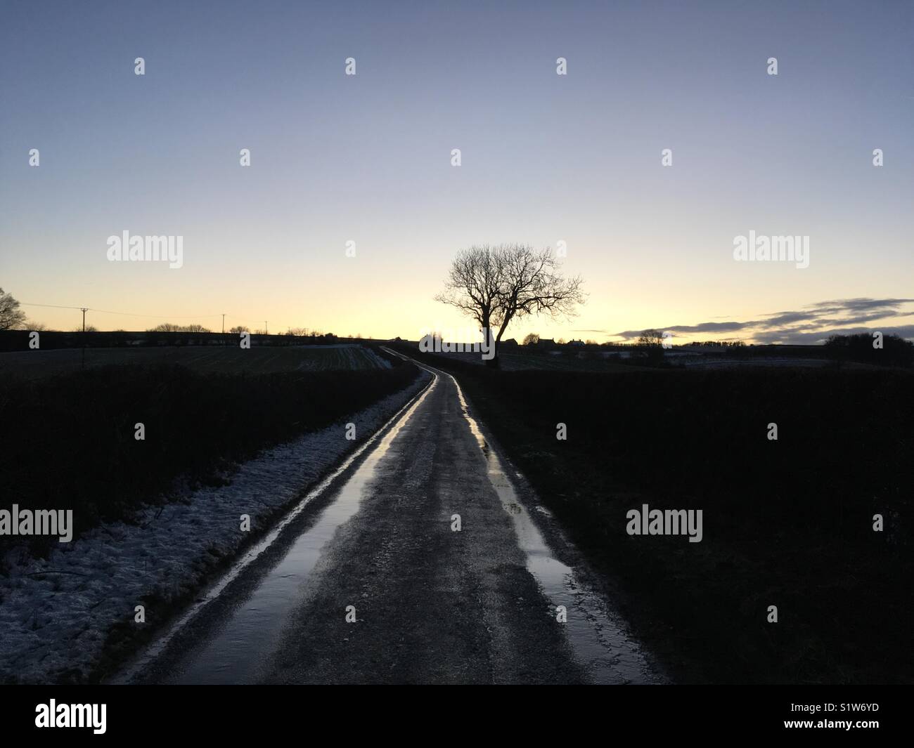 Von früh bis spät. Stockfoto