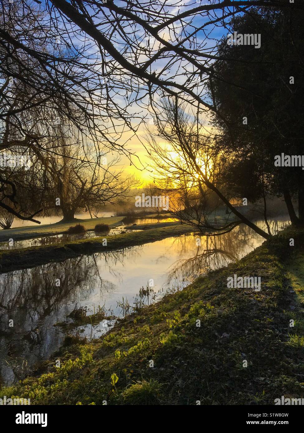 Winter-Sunrise Stockfoto