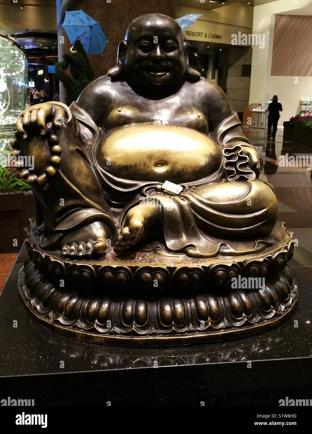 Lucky Buddha im Aria Casino in Las Vegas Stockfoto