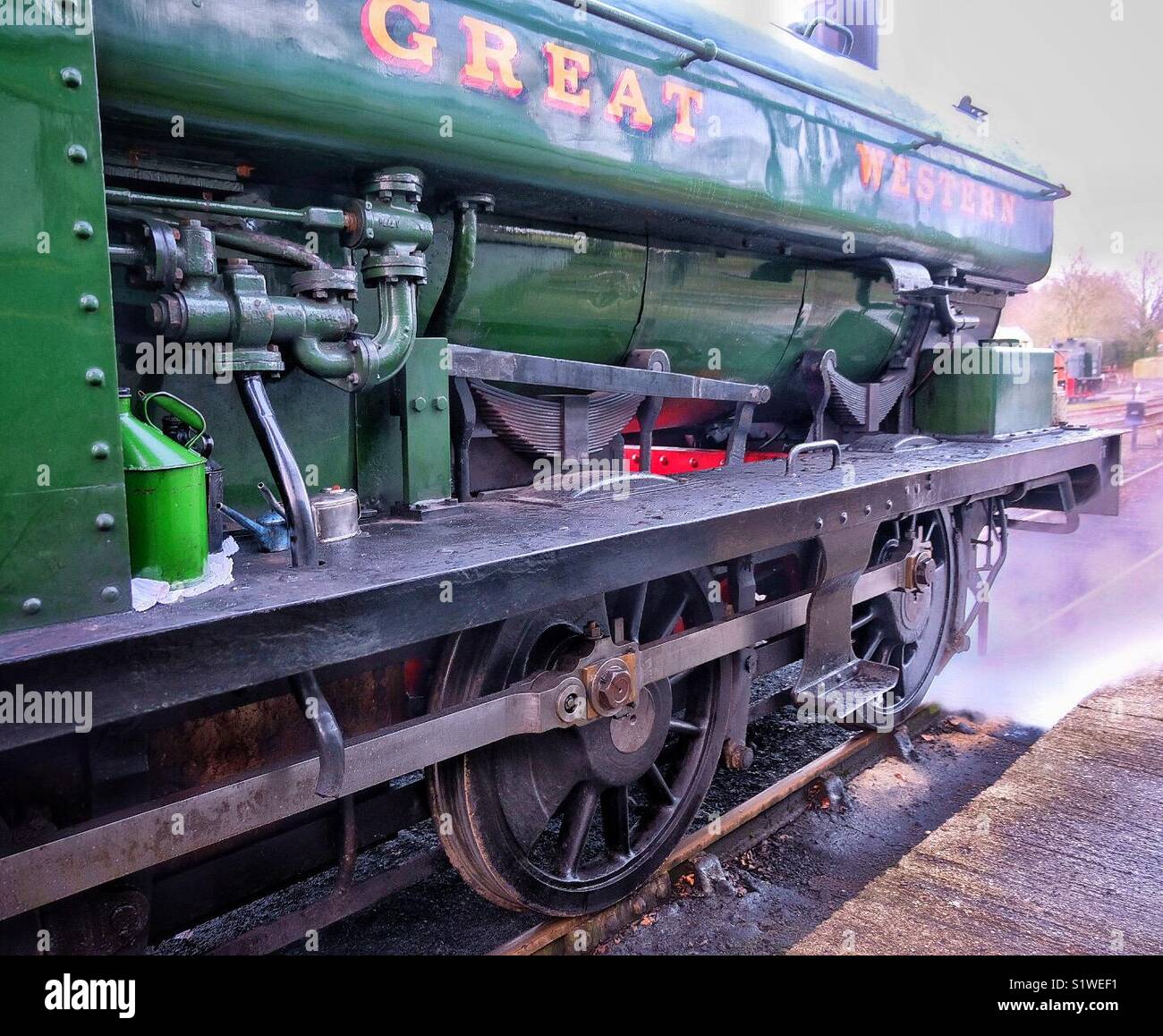 Dampflok in Tenterden Stockfoto