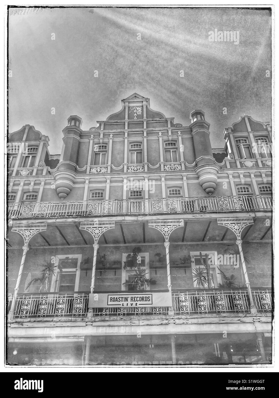 Die Röstung Records Live, Long Street, Cape Town, Südafrika. Stockfoto