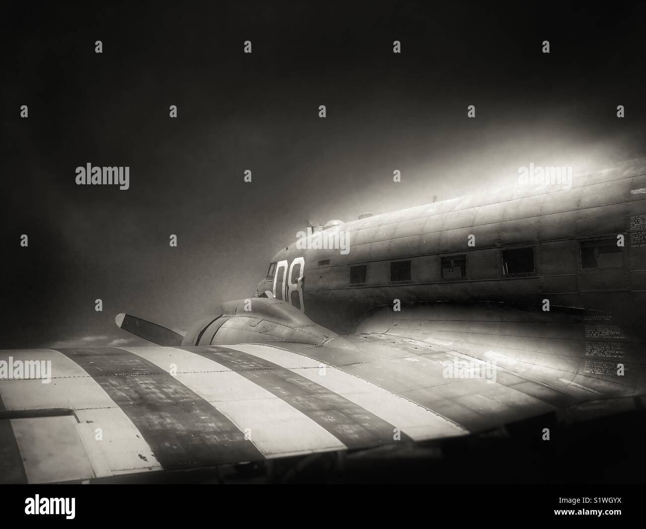 Vintage Military Aircraft Stockfoto