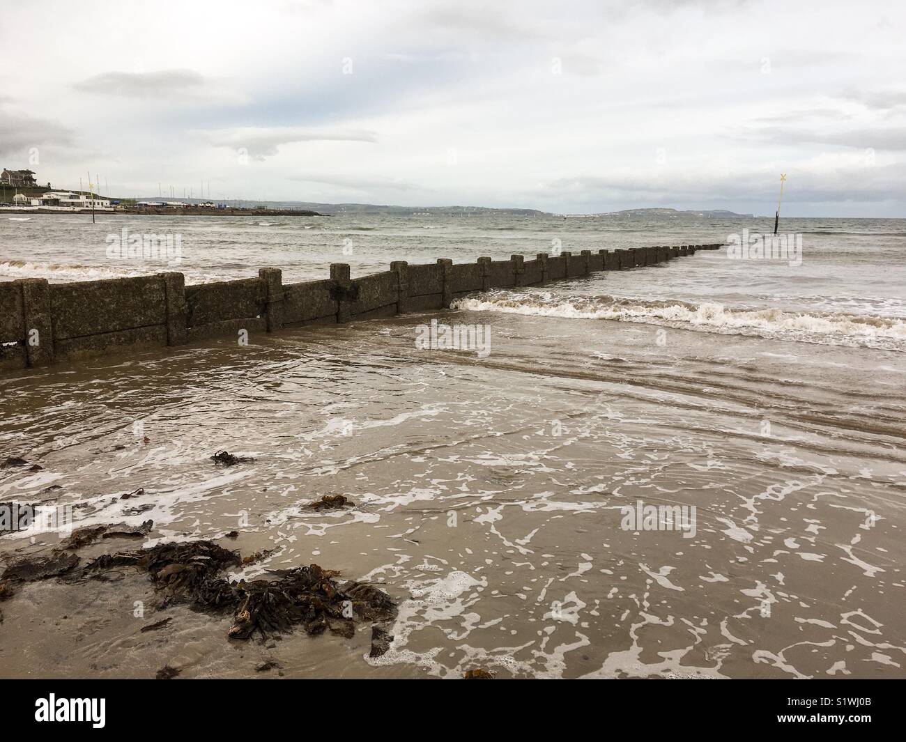 Ballyholme Beach County Down Stockfoto