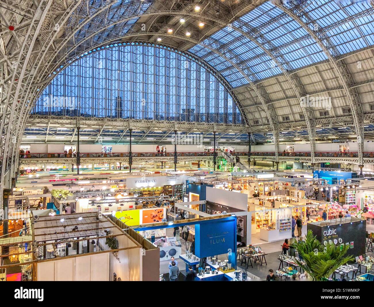 Messe in Olympia Exhibition Centre, London. Stockfoto