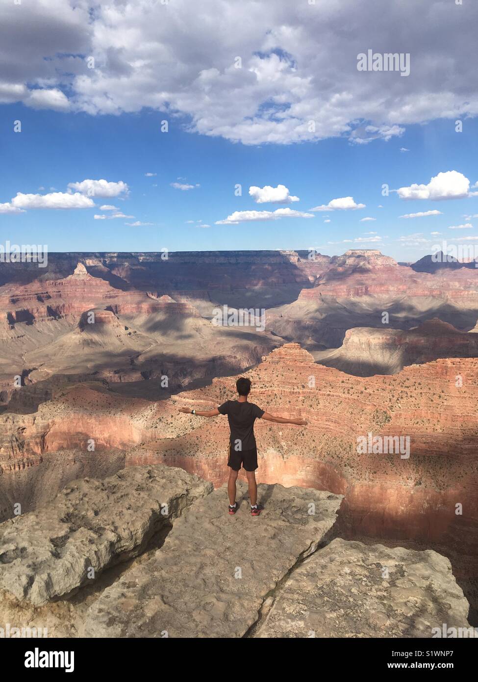 Blick vom Rand des Grand Canyon Stockfoto