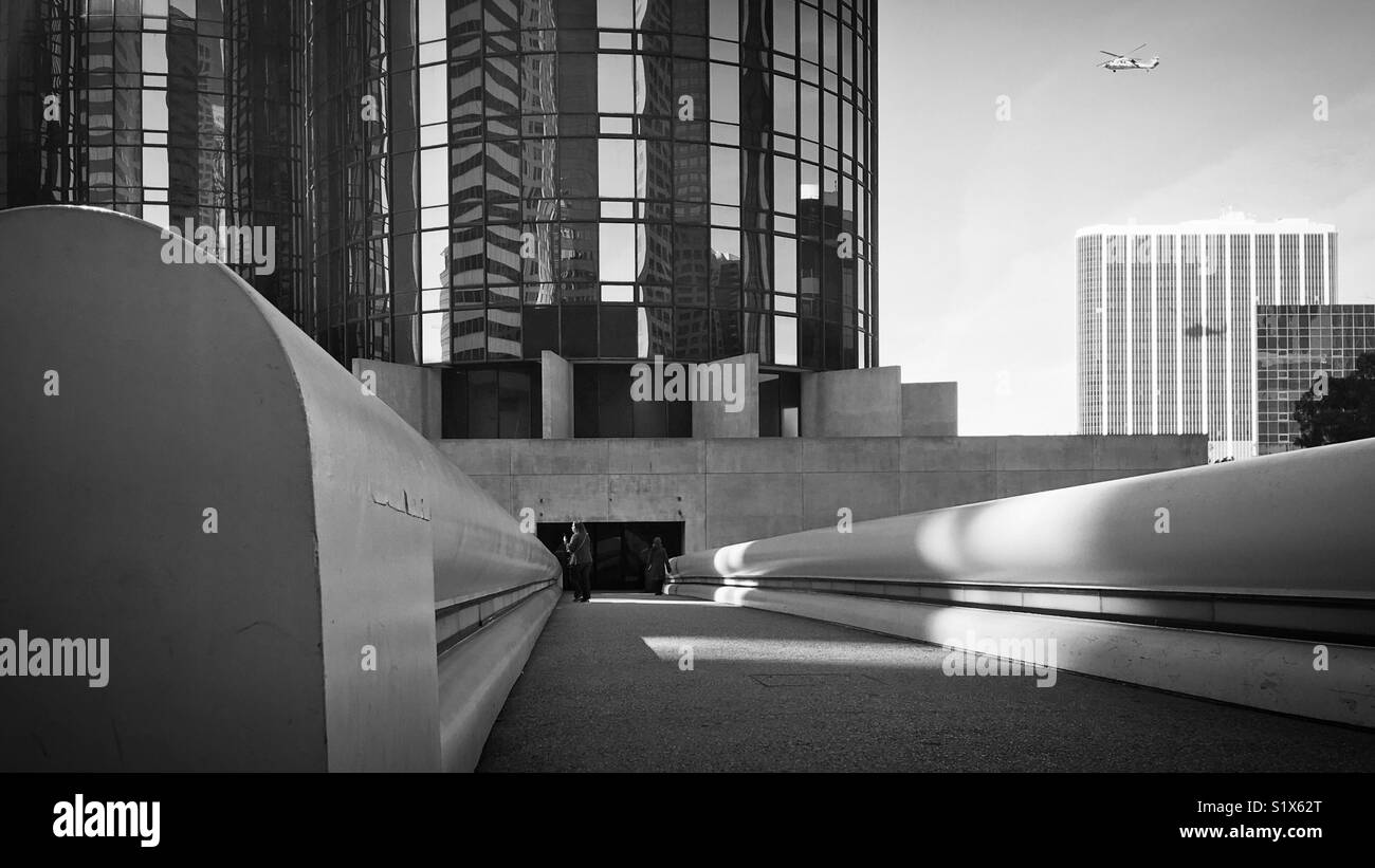 Brutalist konkreten Architektur im Westin Bonaventure in der Innenstadt von Los Angeles Stockfoto