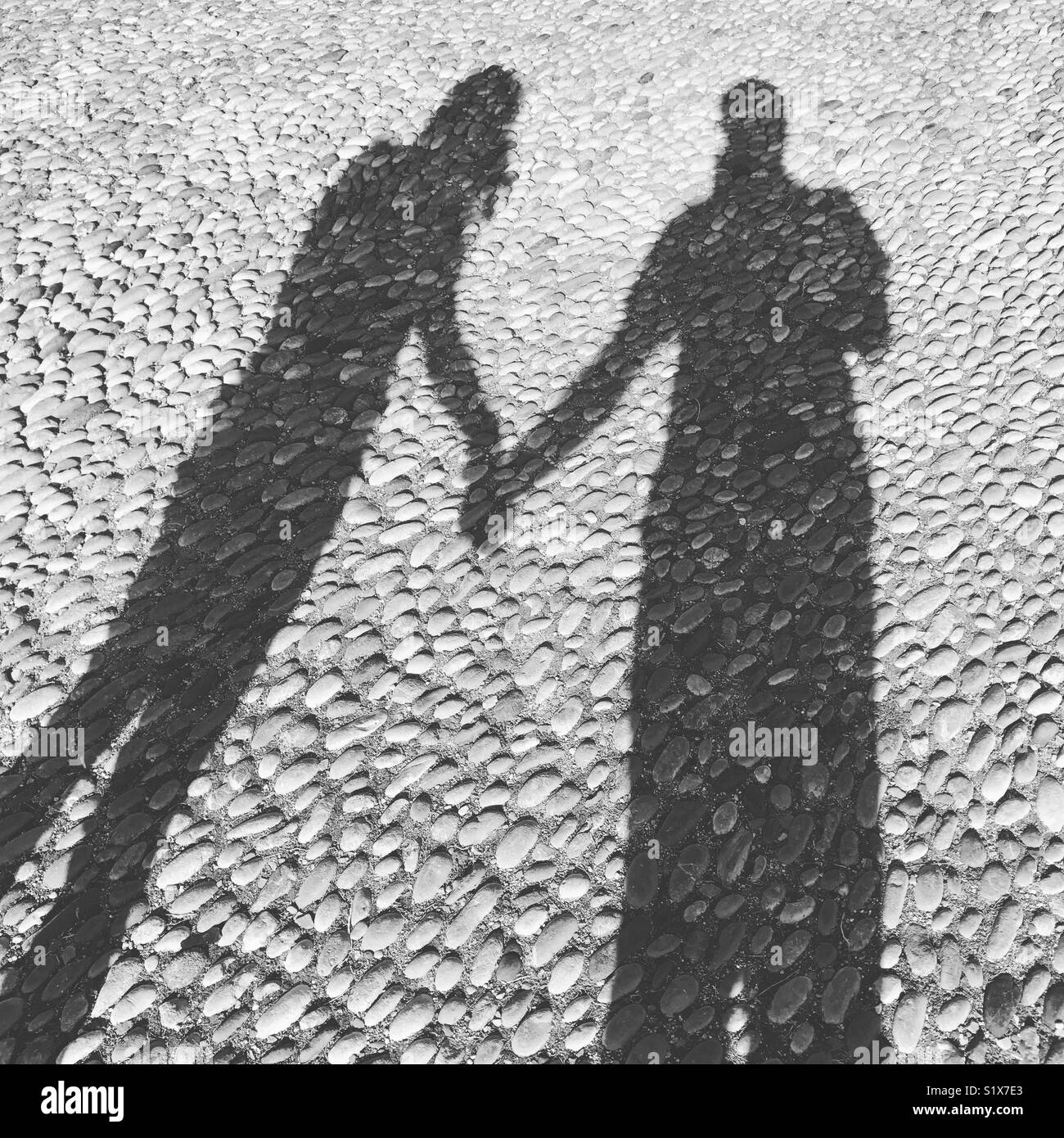 Schatten in der Liebe Stockfoto