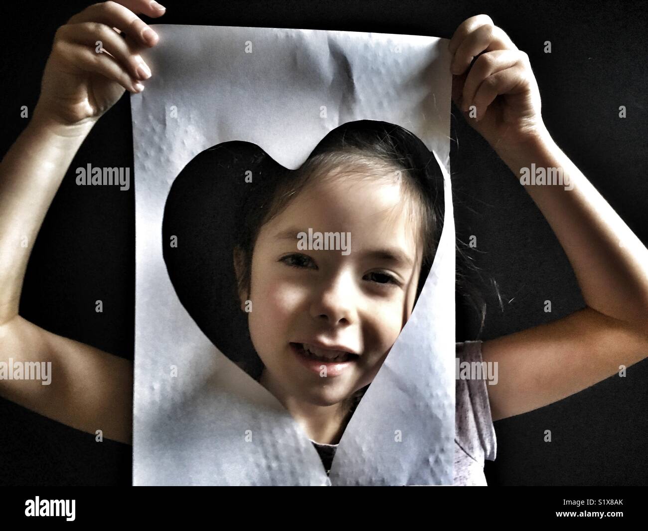 A4 Herz - Smartphone-aufgenommenes Stockfoto