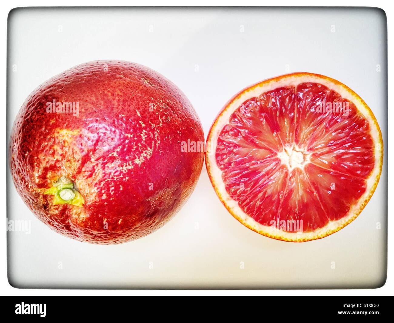 Ippolito Orangen, einem weichen gehäutet süß und saftig orange mit rot Fleisch aus Italien stammen. Stockfoto