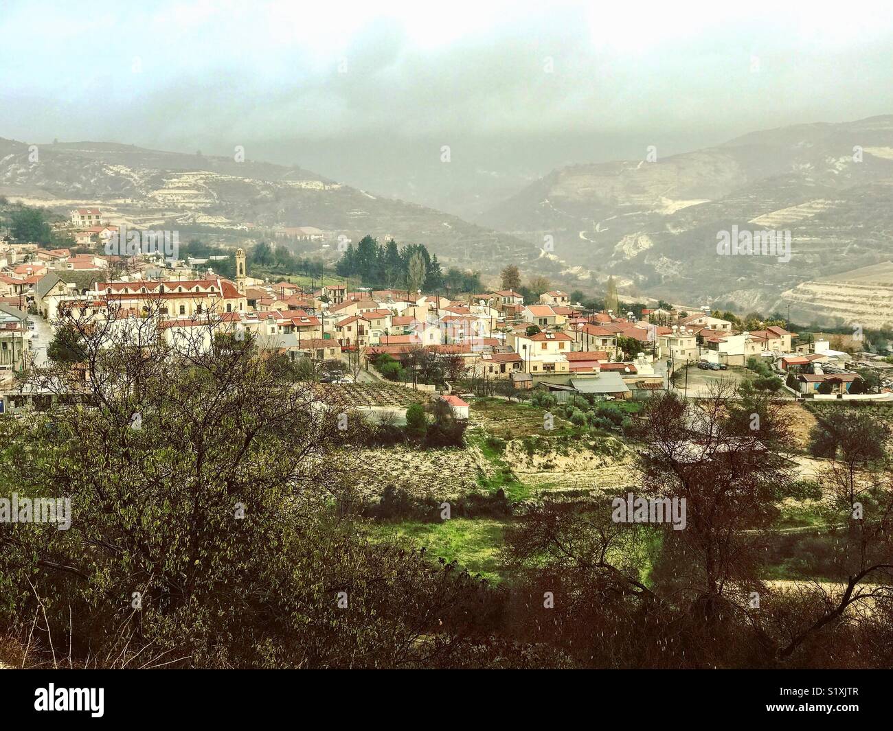 Omodos Dorf, Zypern Stockfoto