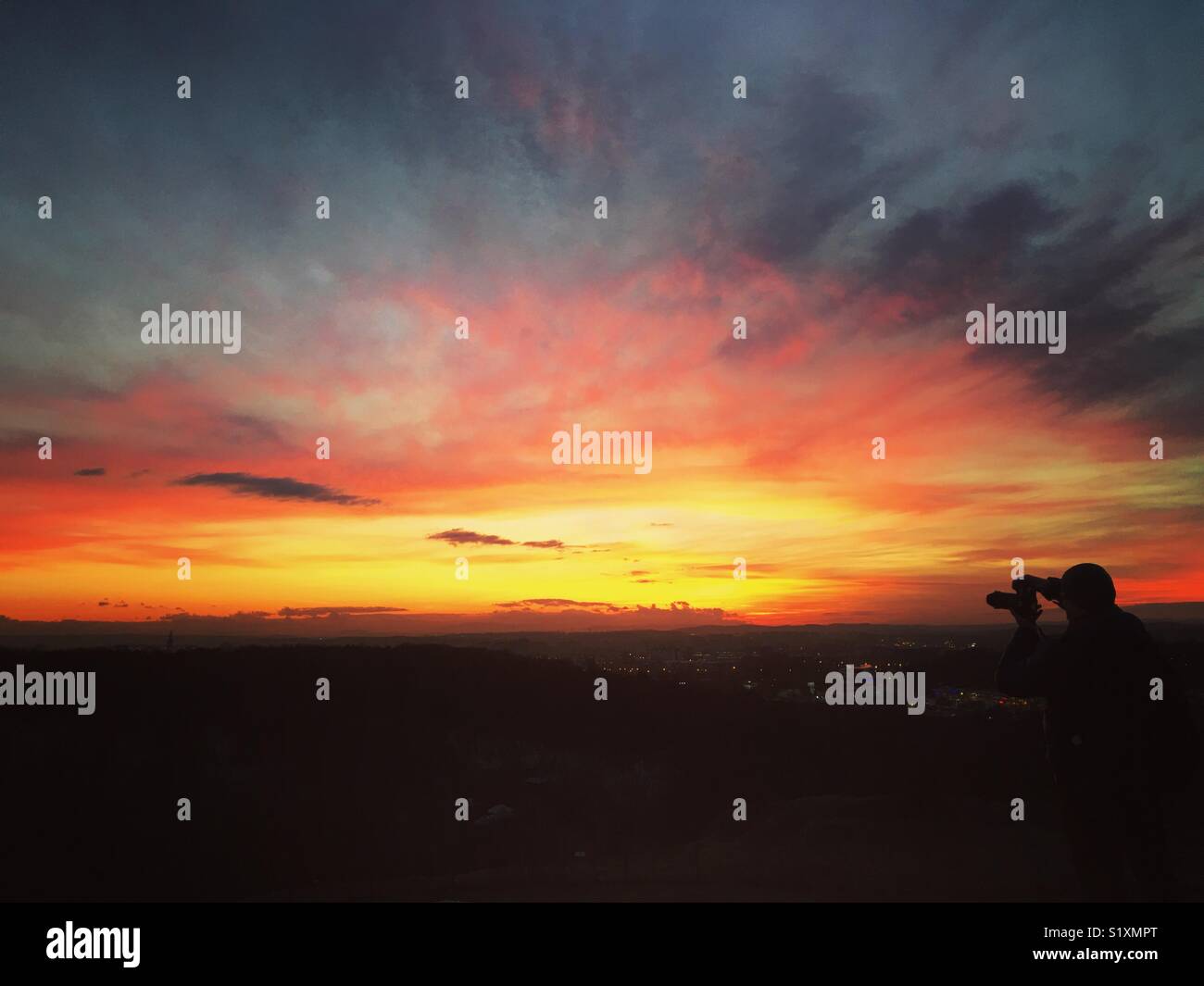 Fotograf Sonnenuntergang Stockfoto