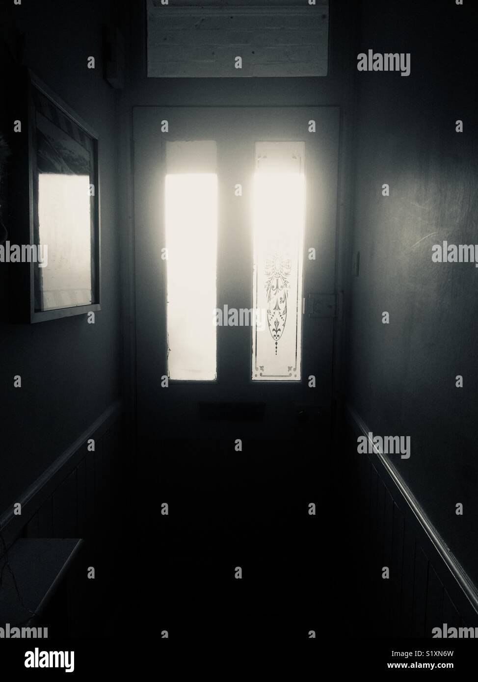 Vordere Tür auf Haus Stockfoto