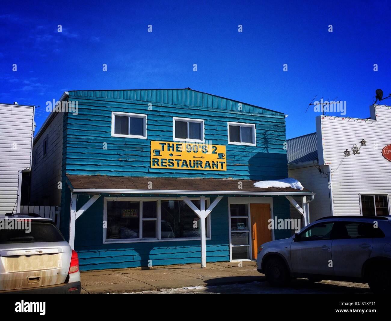 Restaurant in einem kleinen Alberta Stadt Stockfoto