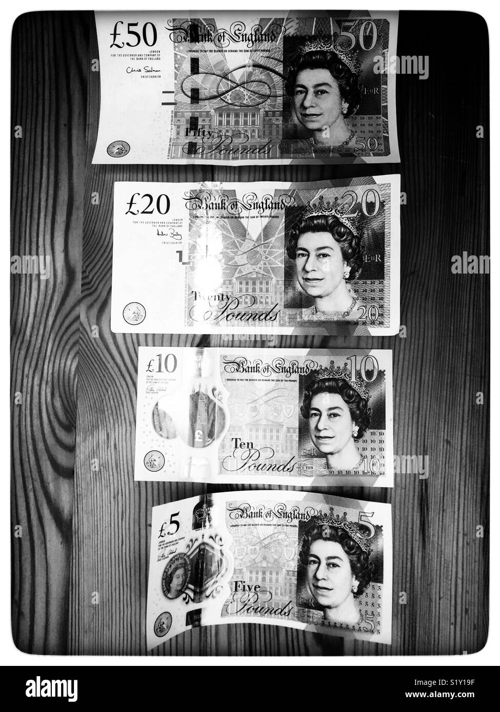 Bargeld - Smartphone-aufgenommenes Stockfoto