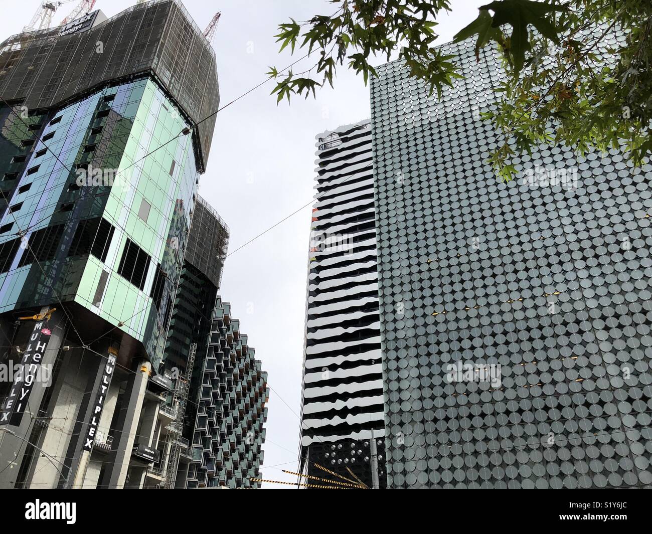 Melbourne städtische Architektur - Smartphone-aufgenommenes Stockfoto