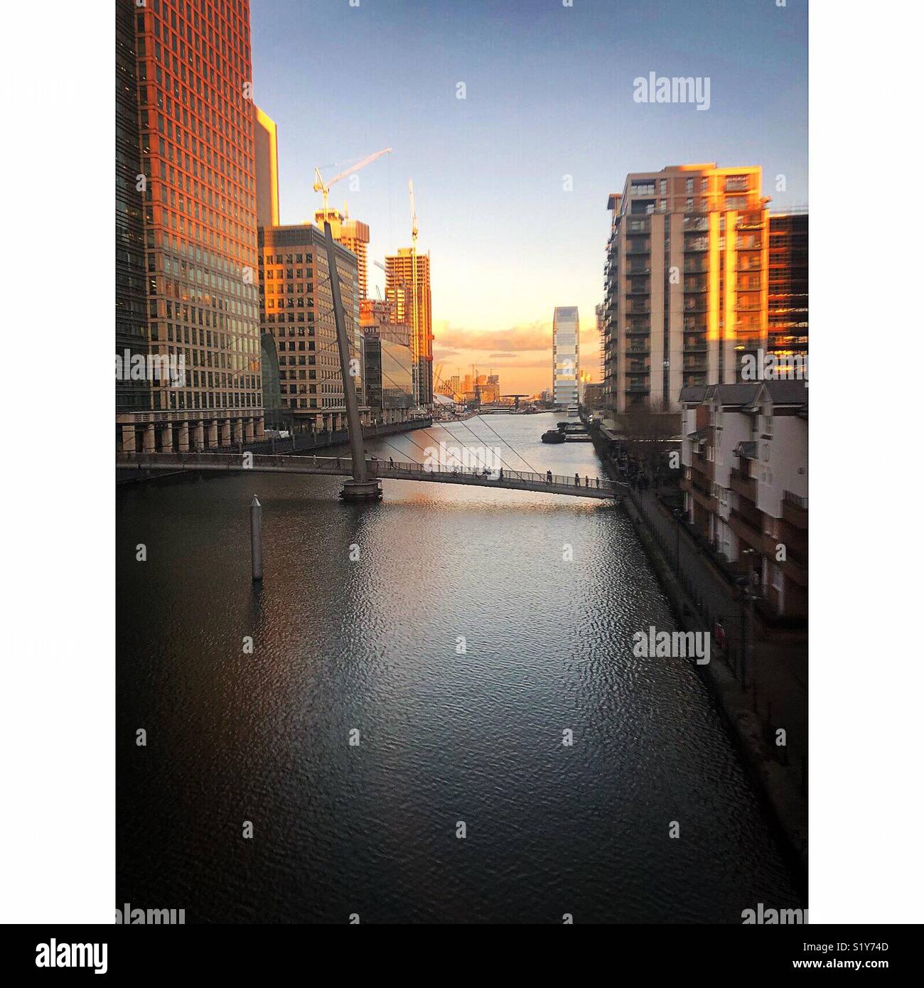 London wird gut auf Sonnenuntergänge Stockfoto