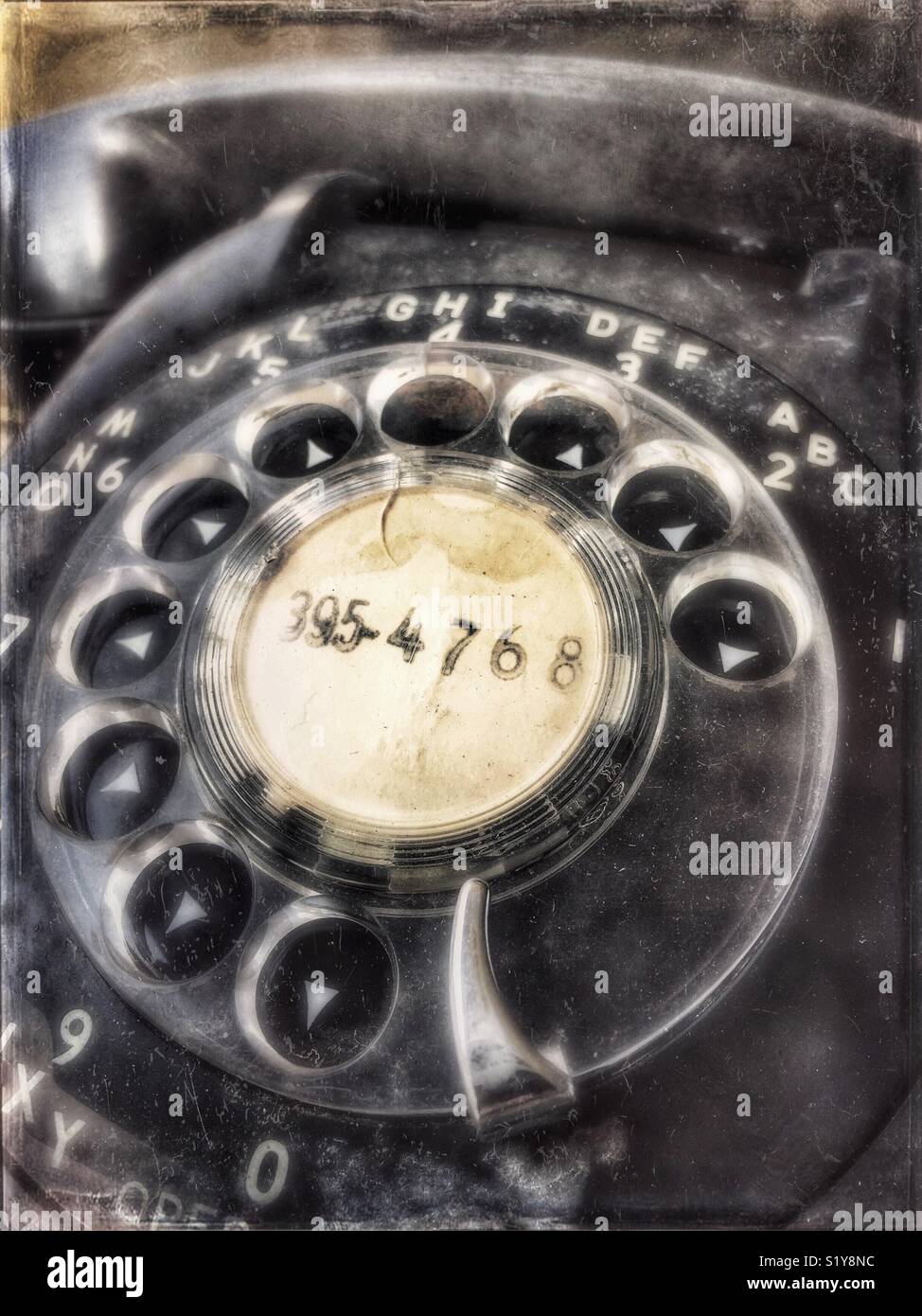 Alte Drehschalter Telefon Stockfoto