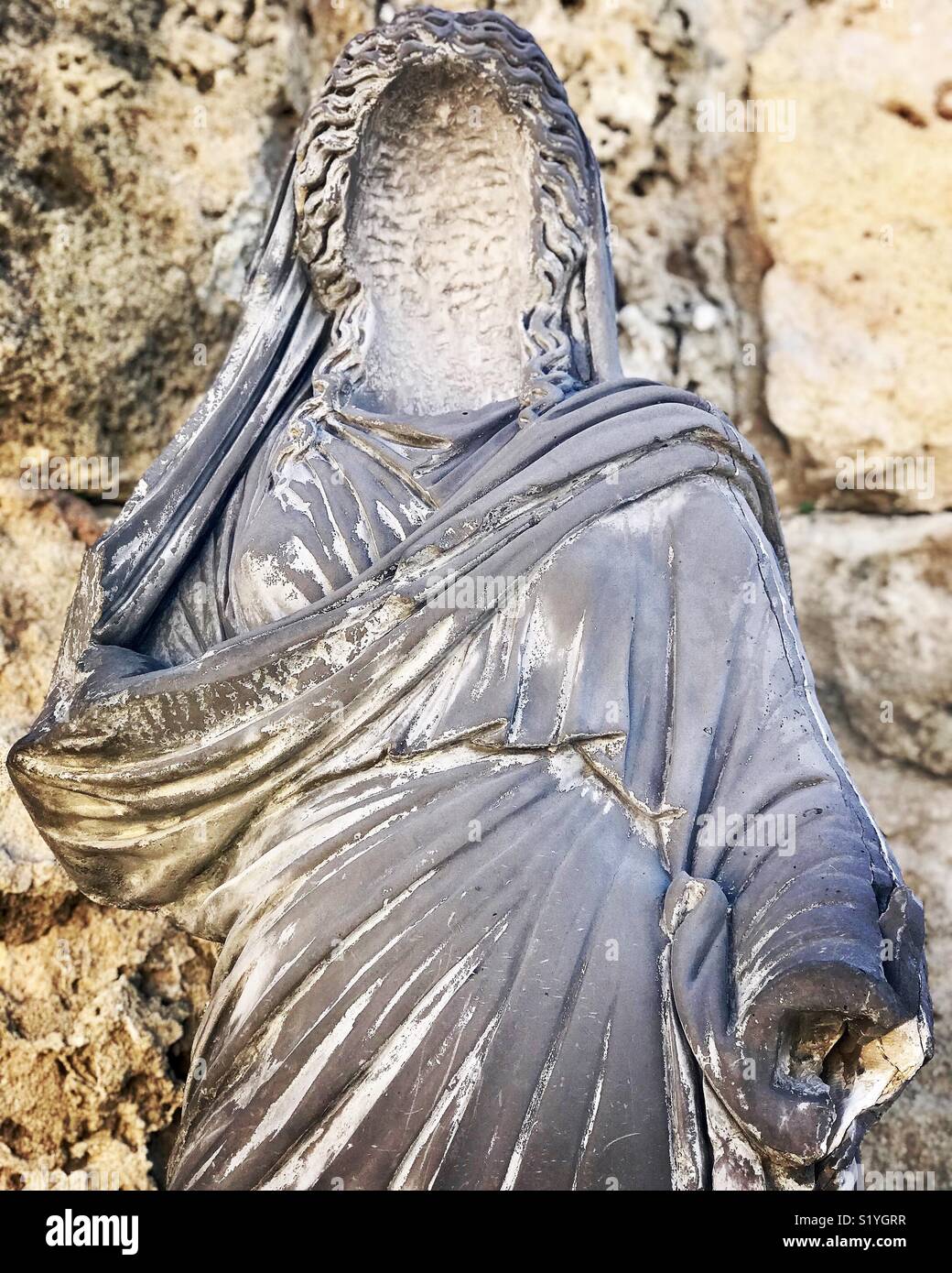 Römische Statue, Salamis, Zypern Stockfoto