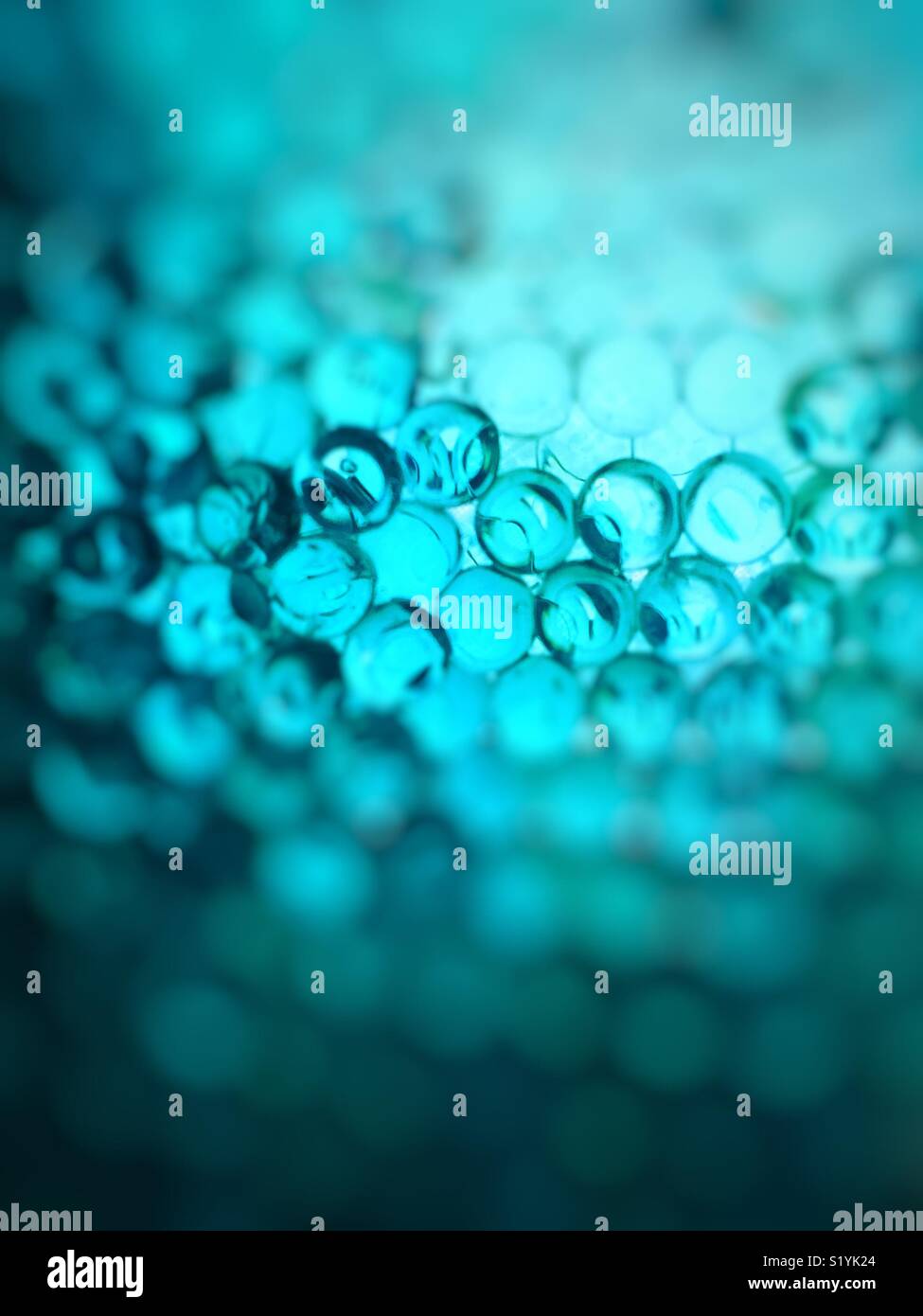 Abstrakte Konzept blauen Blasen Stockfoto