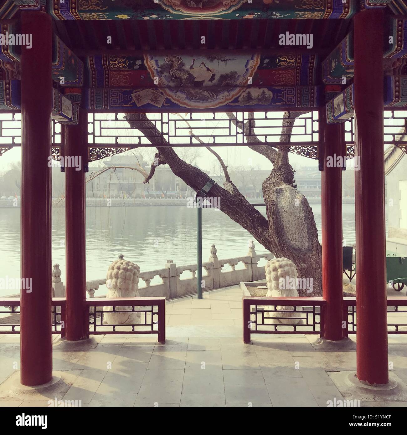 Beihai Park. - Smartphone-aufgenommenes Stockfoto