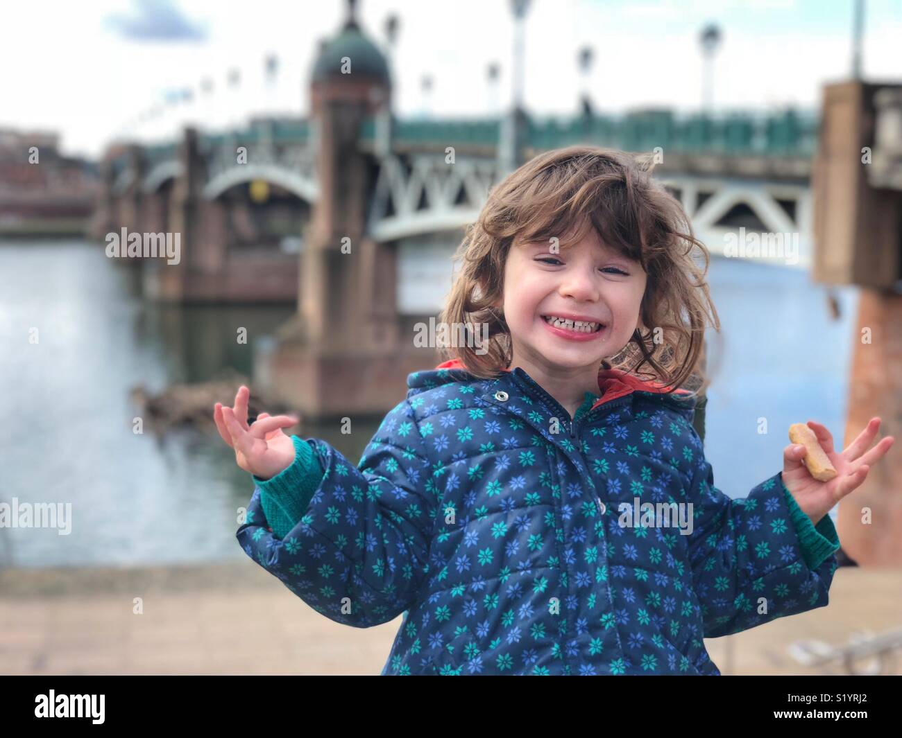 Glückliche Kinder Portrait im Freien Toulouse Frankreich Stockfoto