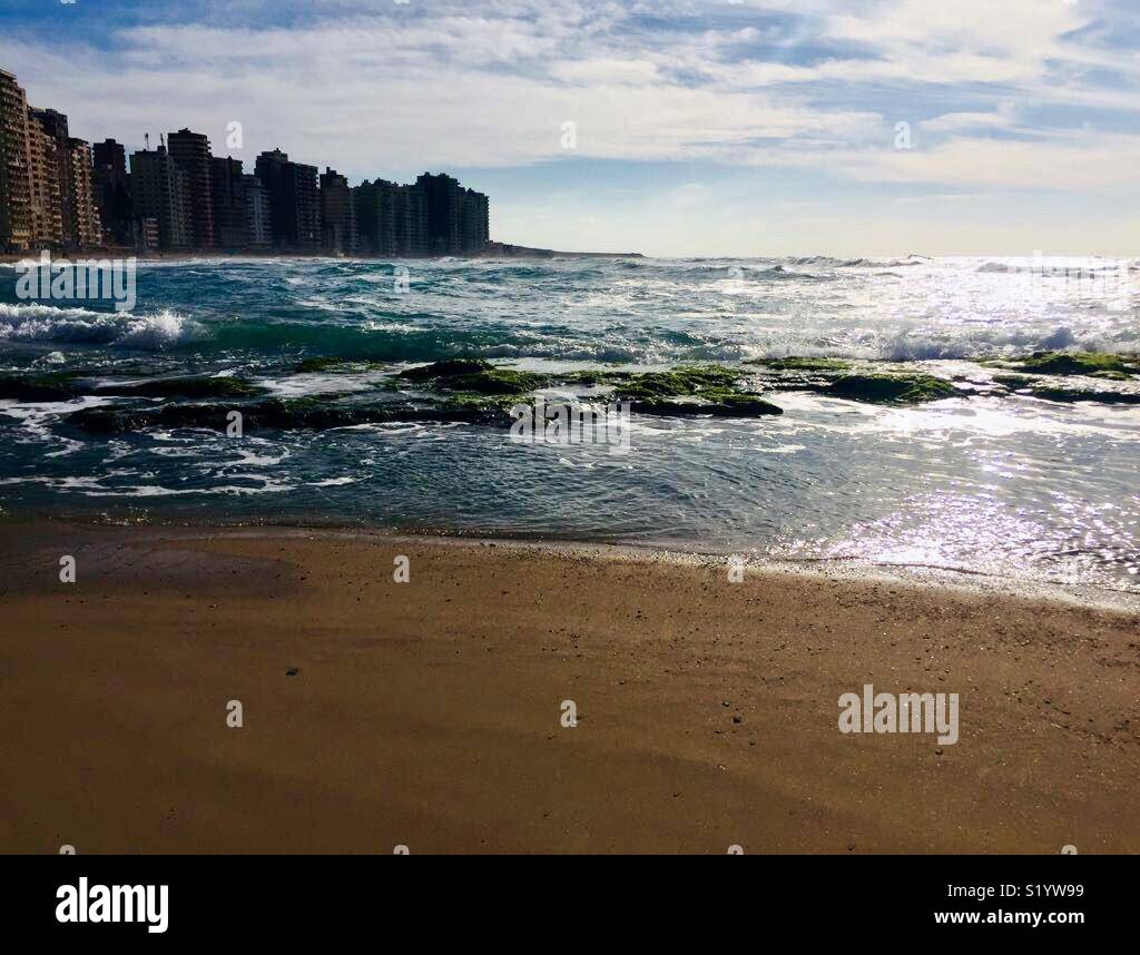 Abu Qir Strand, Alexandria, Ägypten. Stockfoto