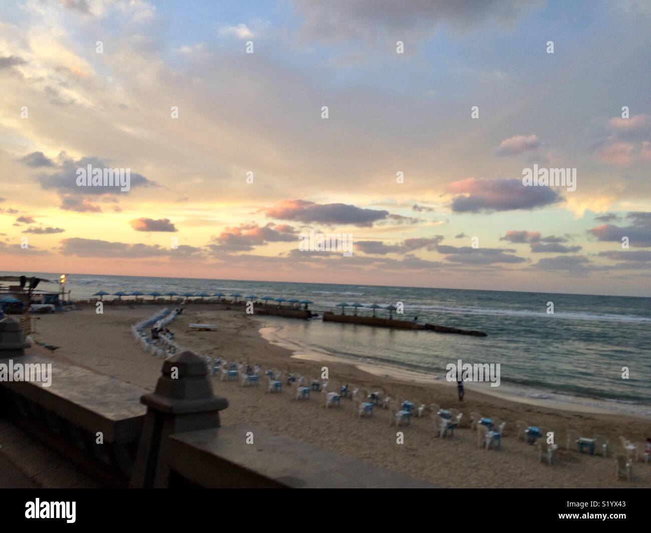 Corniche in Alexandria, Ägypten. Stockfoto