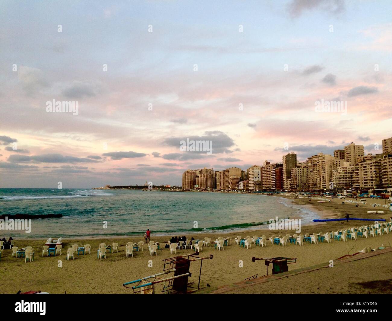 Miami Beach, (Al Montaza) Alexandria, Ägypten. Stockfoto
