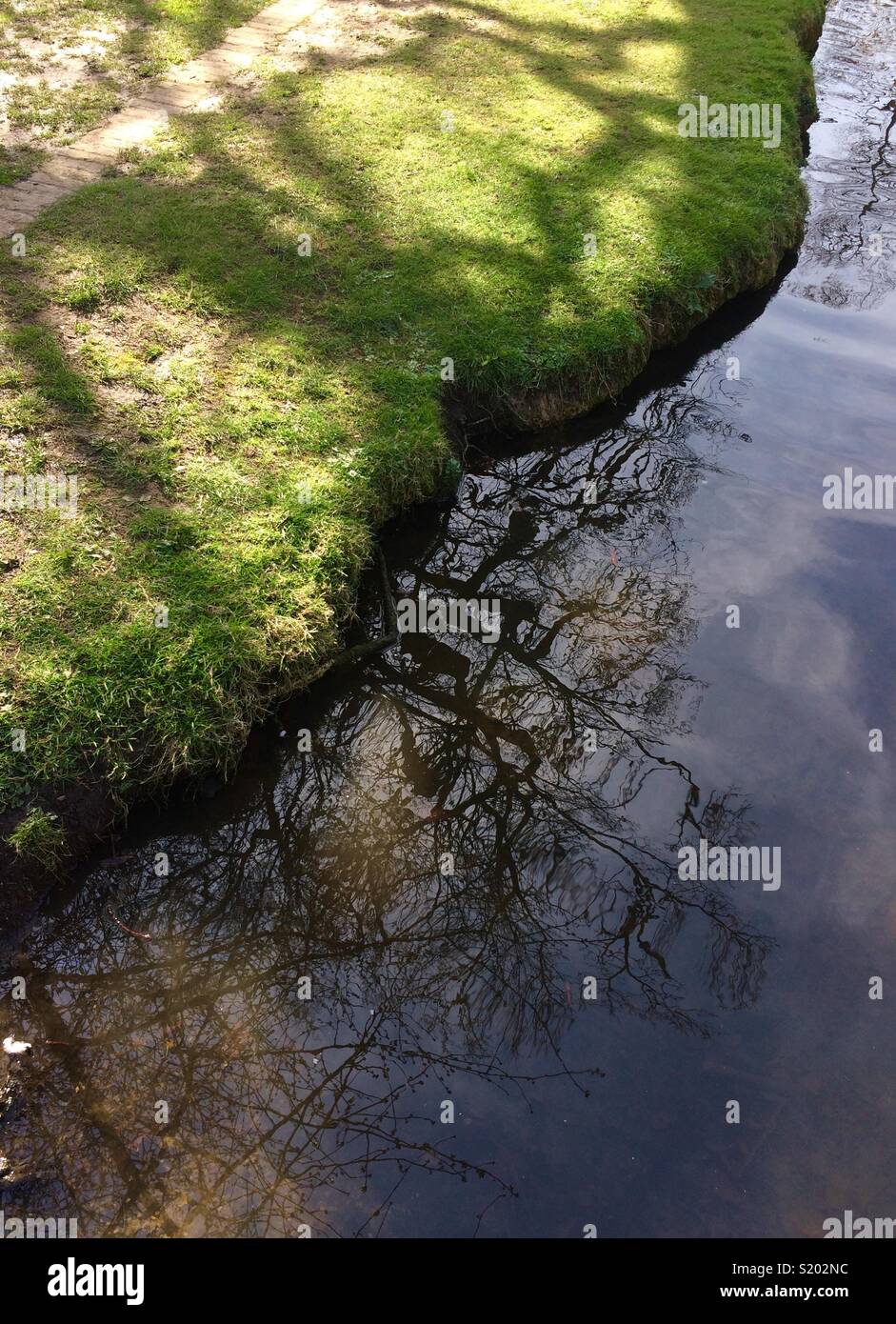 Flussufer Stockfoto