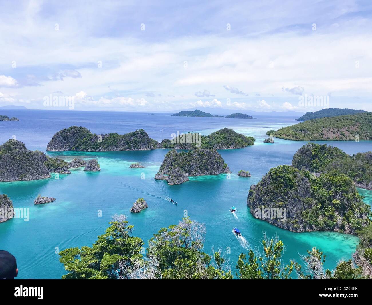 Schöne Aussicht von Raja Ampat, Indonesien Stockfoto