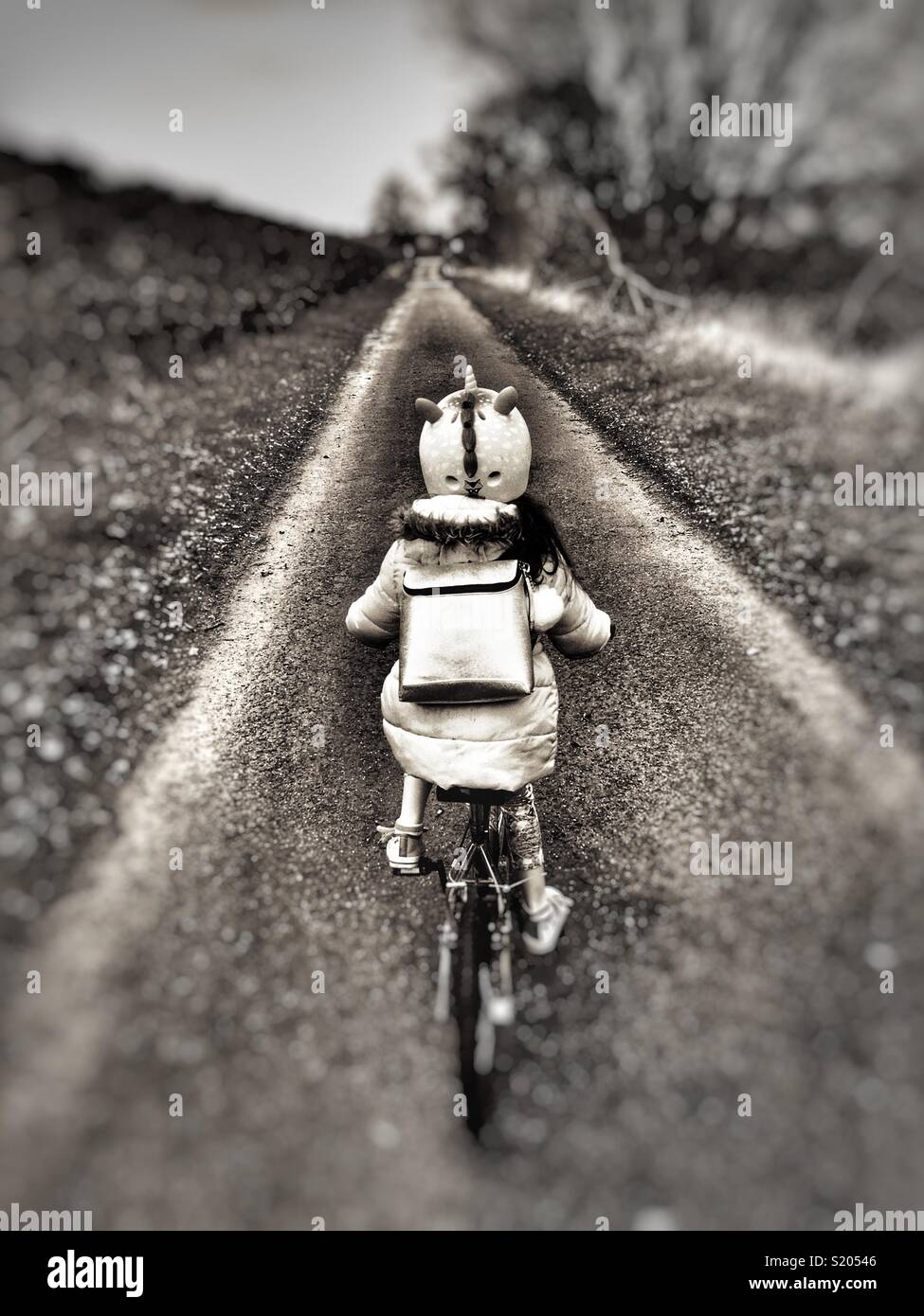 Der lange Weg - Smartphone-aufgenommenes Stockfoto