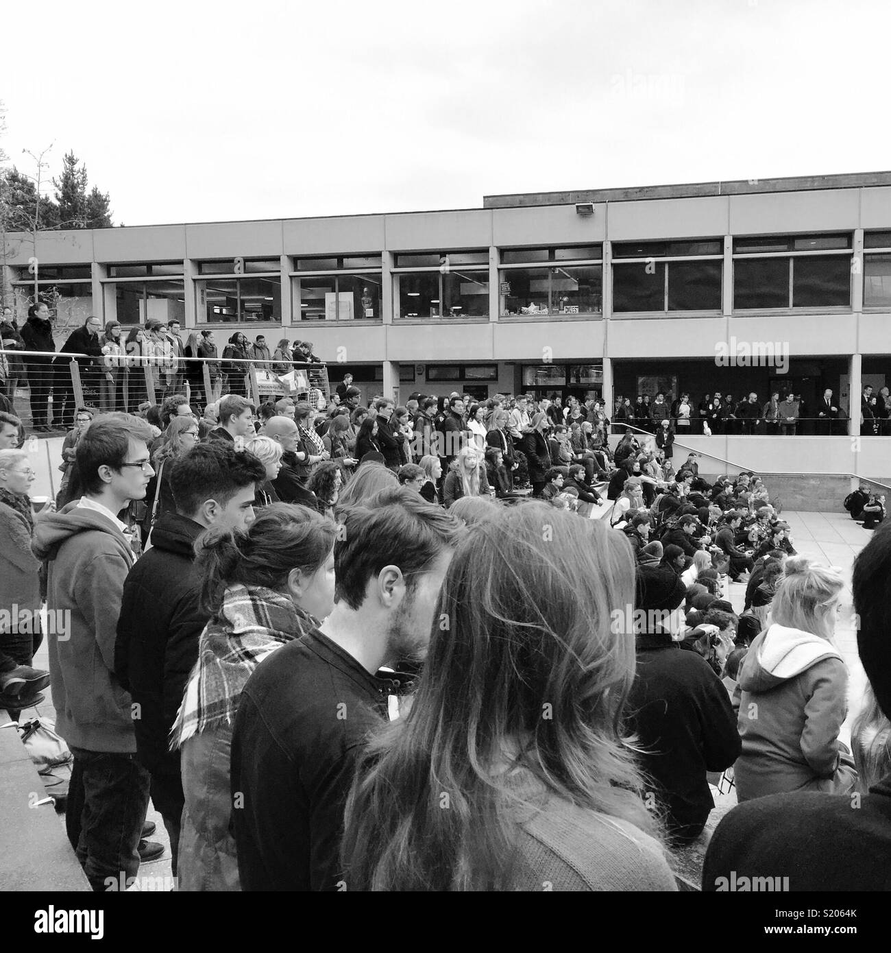 Ein Protest der Studenten an der Universität von East Anglia Stockfoto