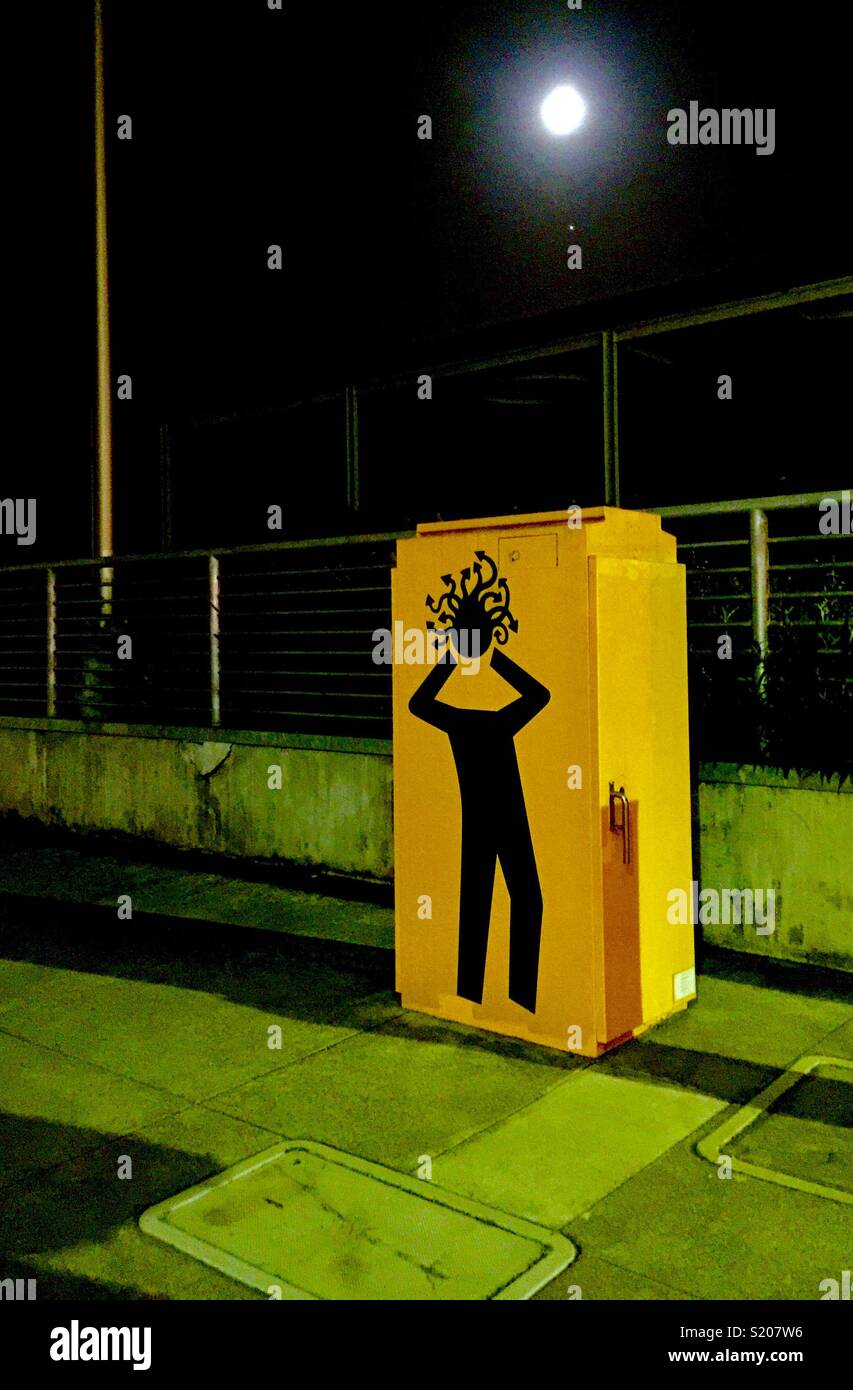 Utility Box in Emeryville, Kalifornien, USA. - Smartphone-aufgenommenes Stockfoto