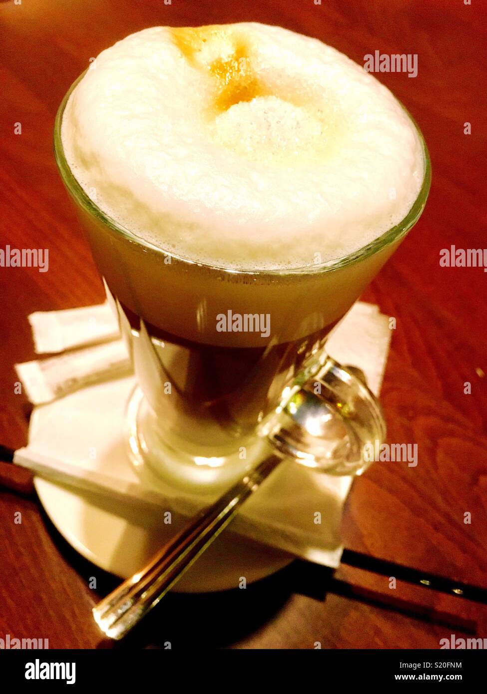 Abends Kaffee Stockfoto