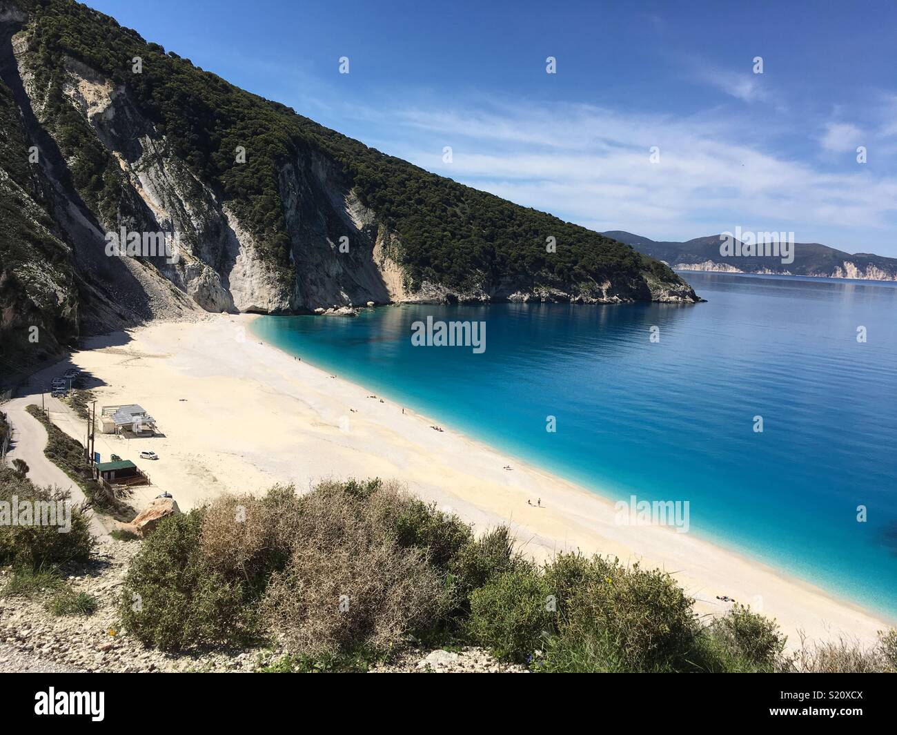 Myrtos Beach, Chefalonia, Griechenland Stockfoto
